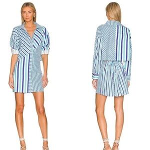 Solid & Striped The Emerson Dress in Cerulean & Cobalt Stripe